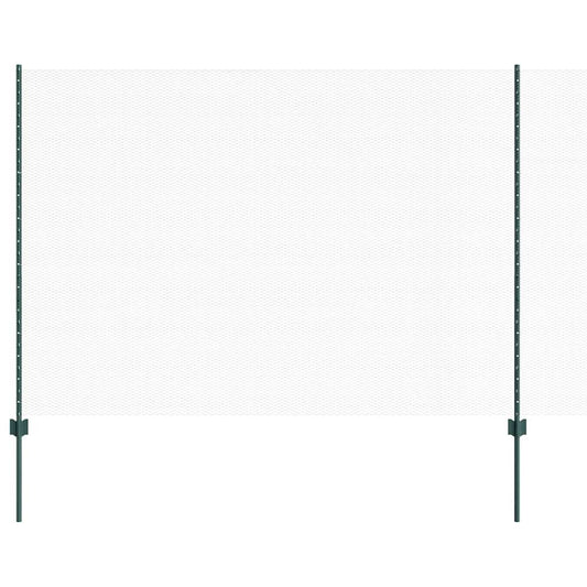 Zaun mit Pfosten Grün 1.5 x 10 m Stahl