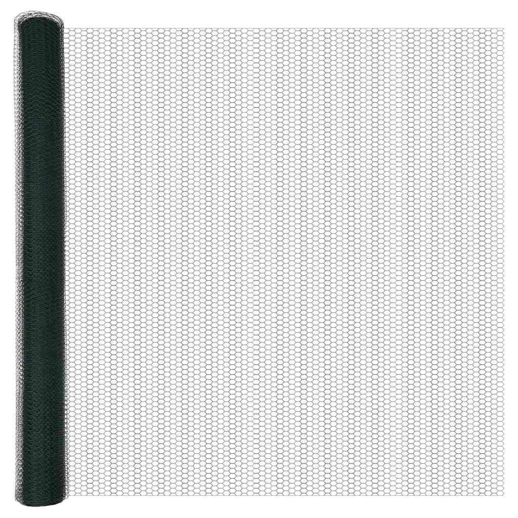 Zaun mit Pfosten Grün 1.5 x 10 m Stahl
