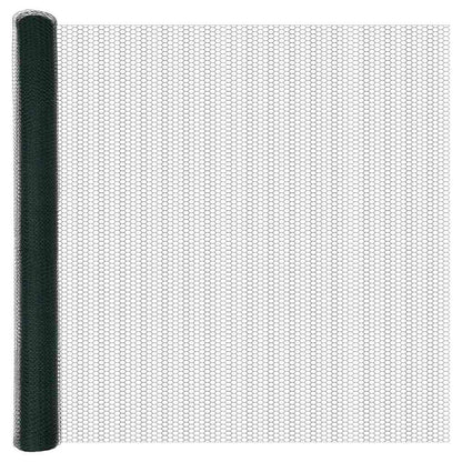 Zaun mit Pfosten Grün 1.5 x 10 m Stahl