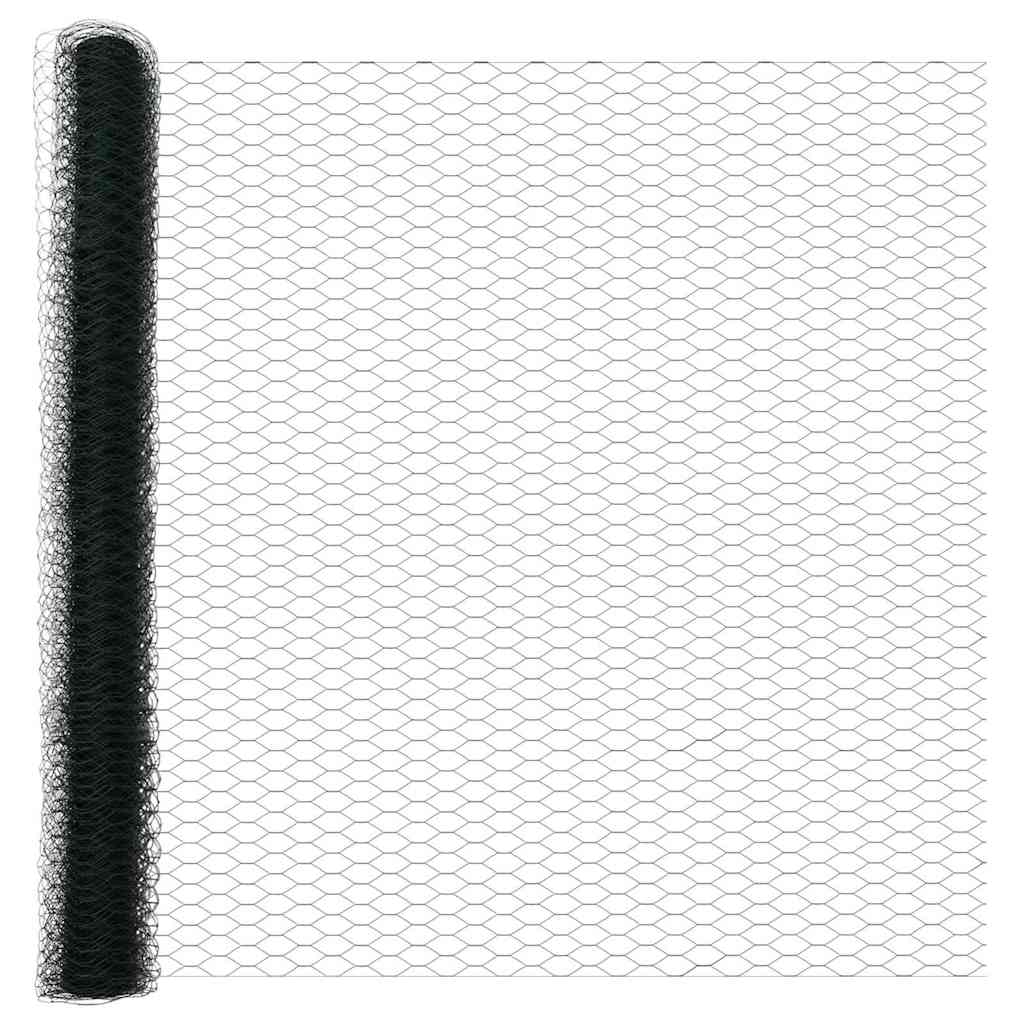 Zaun mit Pfosten Grün 1.5 x 10 m Stahl