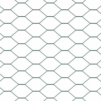 Zaun mit Pfosten Grün 0,6 x 25 m Stahl