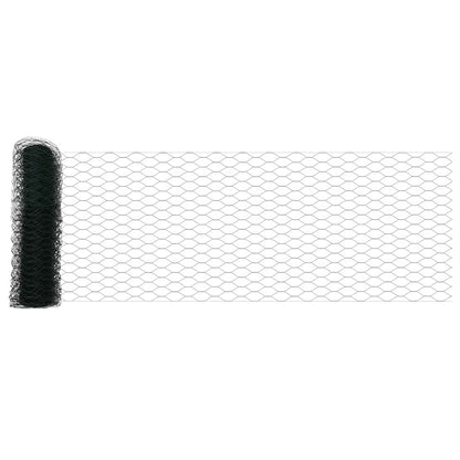Zaun mit Pfosten Grün 0,6 x 25 m Stahl