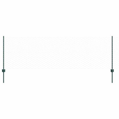 Zaun mit Pfosten Grün 0.8 x 25 m Stahl