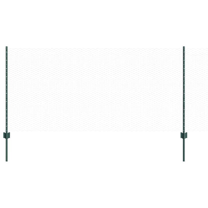 Zaun mit Pfosten Grün 1 x 25 m Stahl