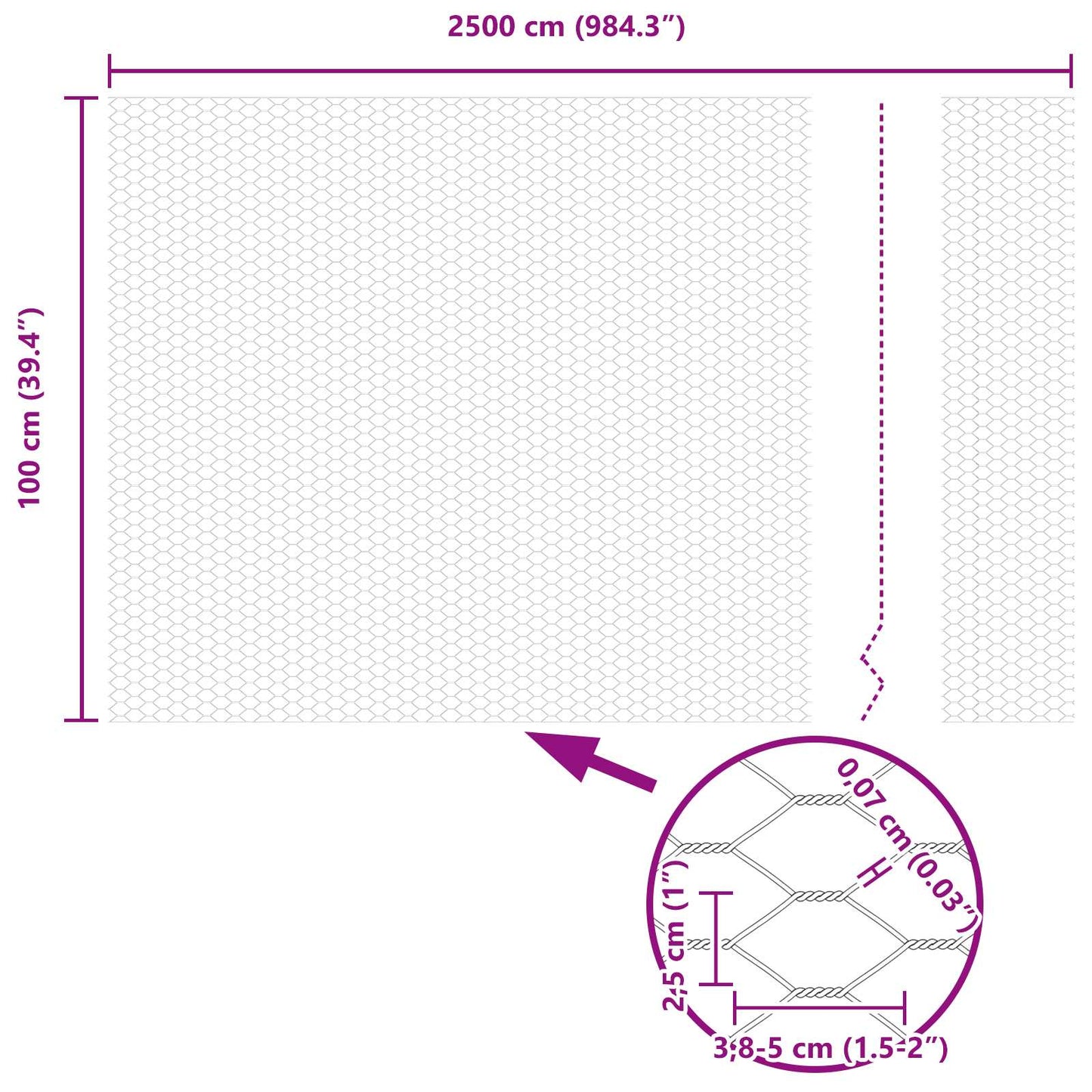 Zaun und Pfosten Grün 1 x 25 m Stahl