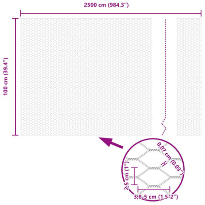 Zaun und Pfosten Grün 1 x 25 m Stahl