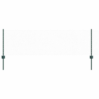 Zaun mit Pfosten Grün 0.6 x 50 m Stahl