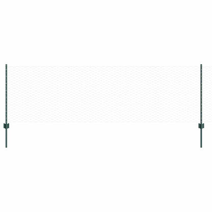 Zaun mit Pfosten Grün 0,8 x 50 m Stahl