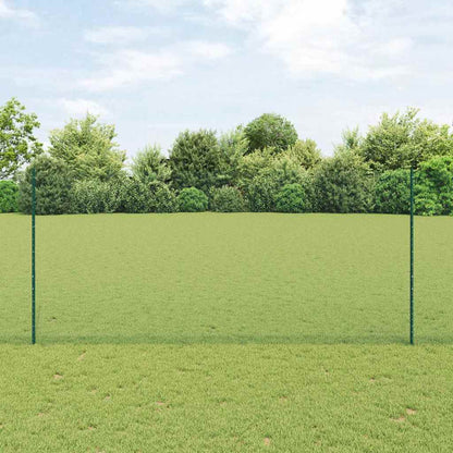 Zaun mit Pfosten Grün 1.4 x 50 m Stahl