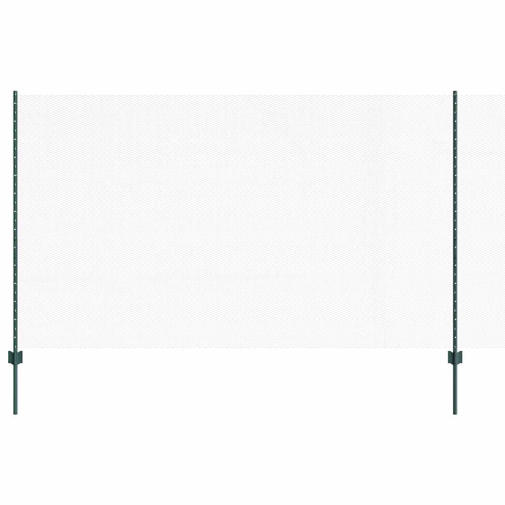 Zaun mit Pfosten Grün 1.4 x 50 m Stahl