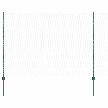 Zaun mit Pfosten Grün 1.5 x 50 m Stahl