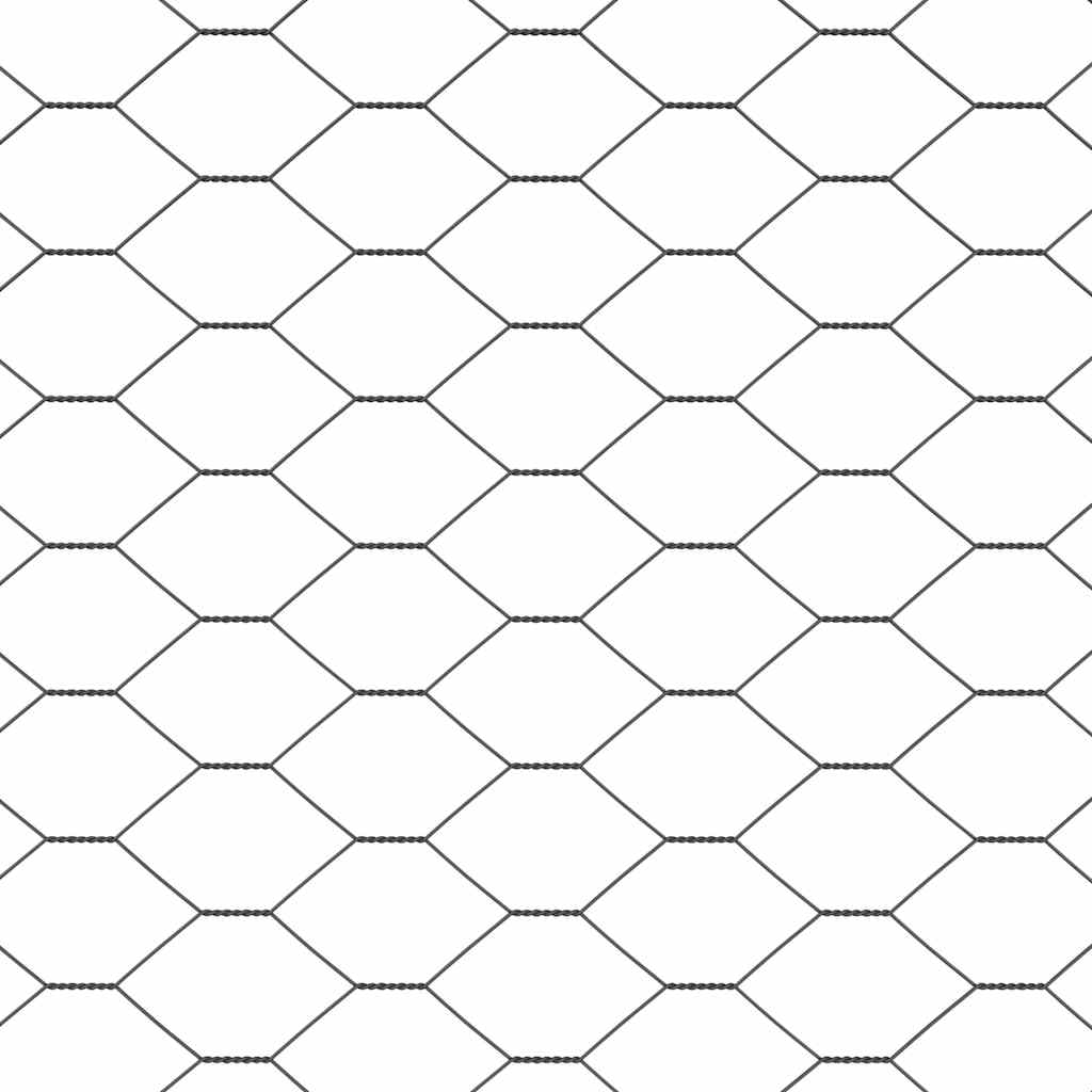 Zaun mit Pfosten Grau 1.2 x 10 m Stahl