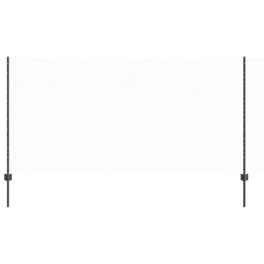 Zaun mit Pfosten Grau 1.2 x 10 m Stahl
