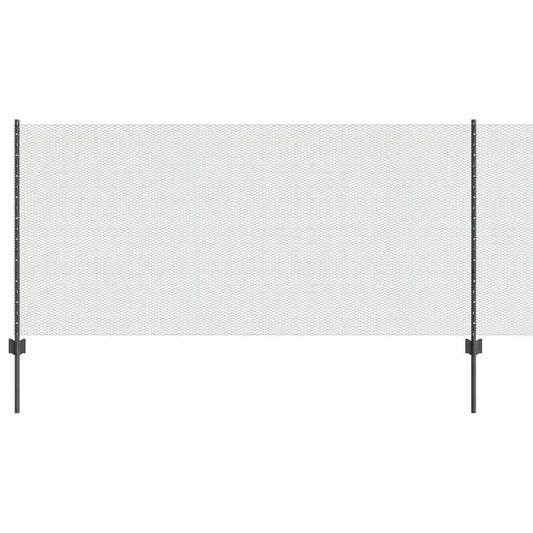 Zaun mit Pfosten Grau 1 x 25 m Stahl