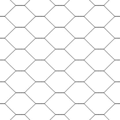 Zaun mit Pfosten Grau 1.2 x 25 m Stahl