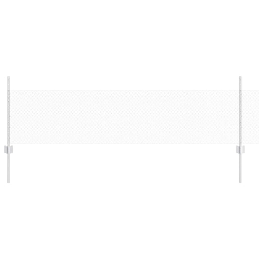 Zaun mit Pfosten Silber 0,5 x 10 m Stahl