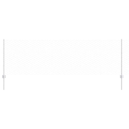 Zaun mit Pfosten Silber 0.8 x 10 m Stahl