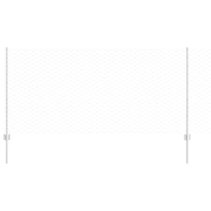 Zaun mit Pfosten Silber 1 x 10 m Stahl