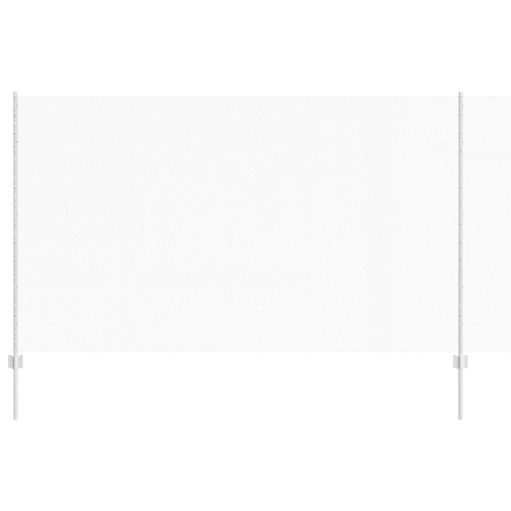 Zaun mit Pfosten Silber 1.4 x 10 m Stahl
