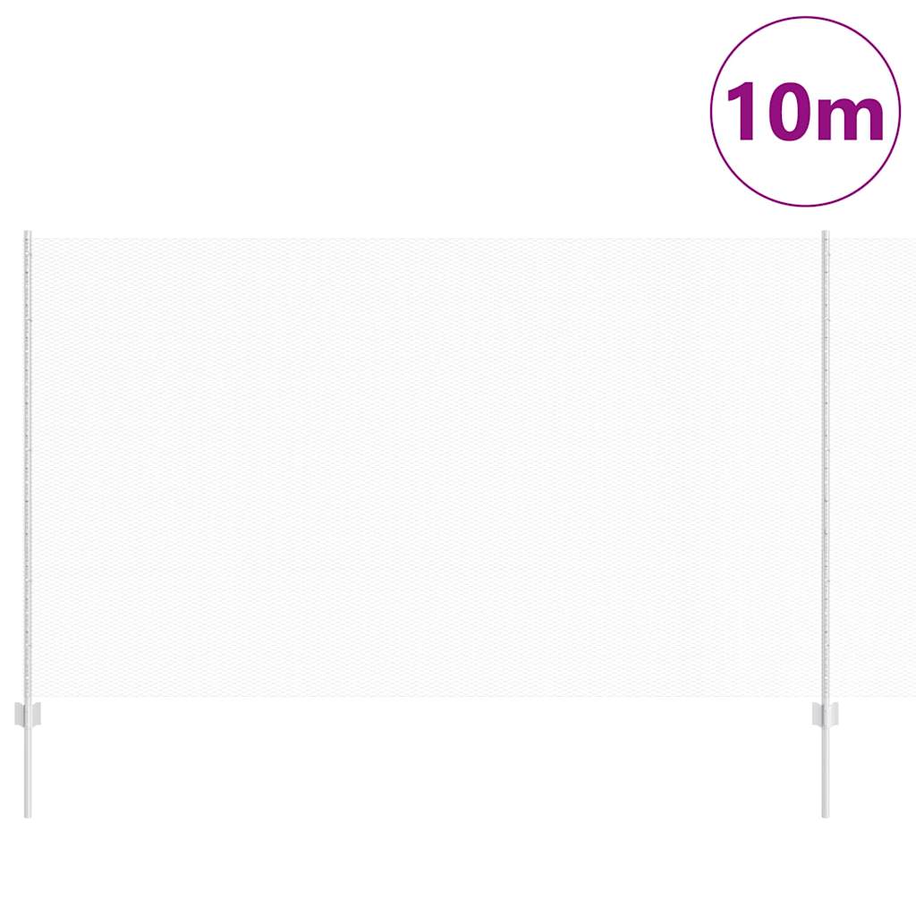 Zaun mit Pfosten Silber 1.4 x 10 m Stahl