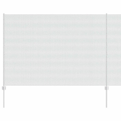 Zaun mit Pfosten Silber 1.5 x 10 m Stahl