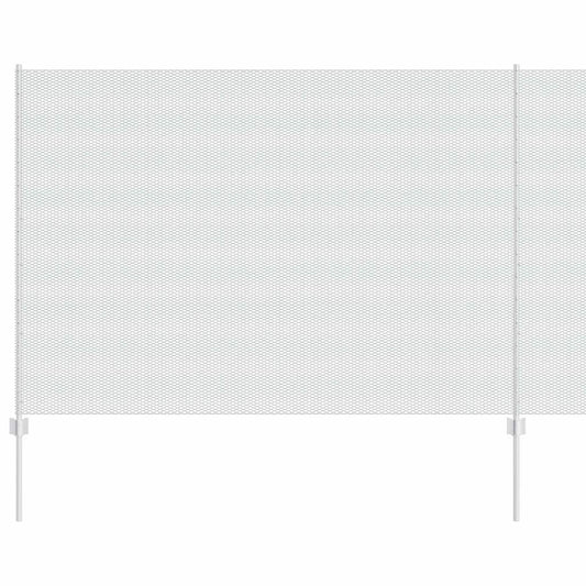 Zaun mit Pfosten Silber 1.5 x 10 m Stahl