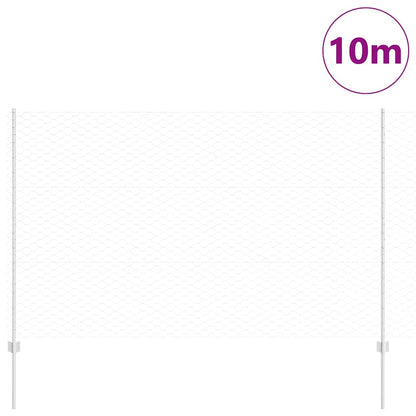 Zaun mit Pfosten Silber 1.5 x 10 m Stahl