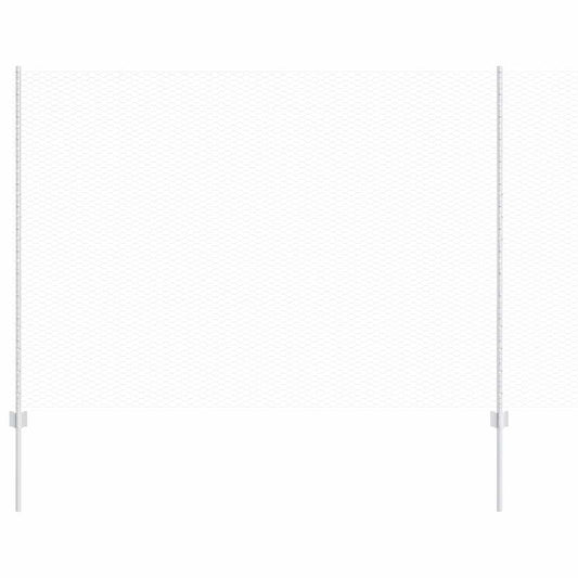 Zaun mit Pfosten Silber 1.6 x 10 m Stahl
