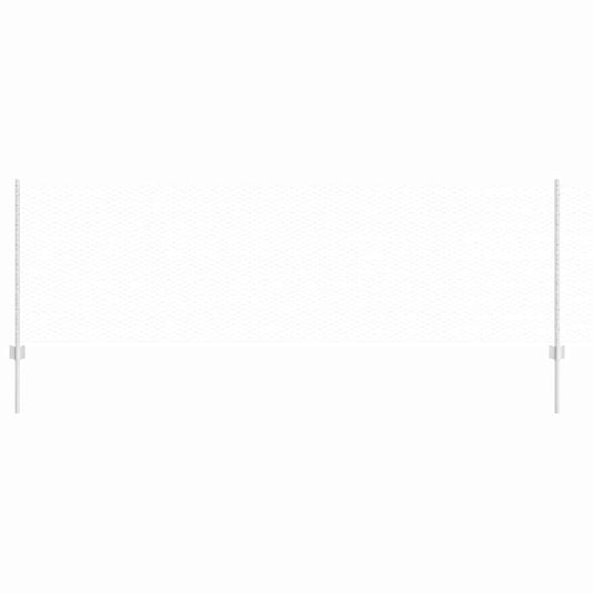 Zaun mit Pfosten Silber 0.8 x 25 m Stahl