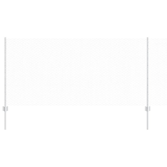 Zaun und Pfosten Silber 1 x 25 m Stahl