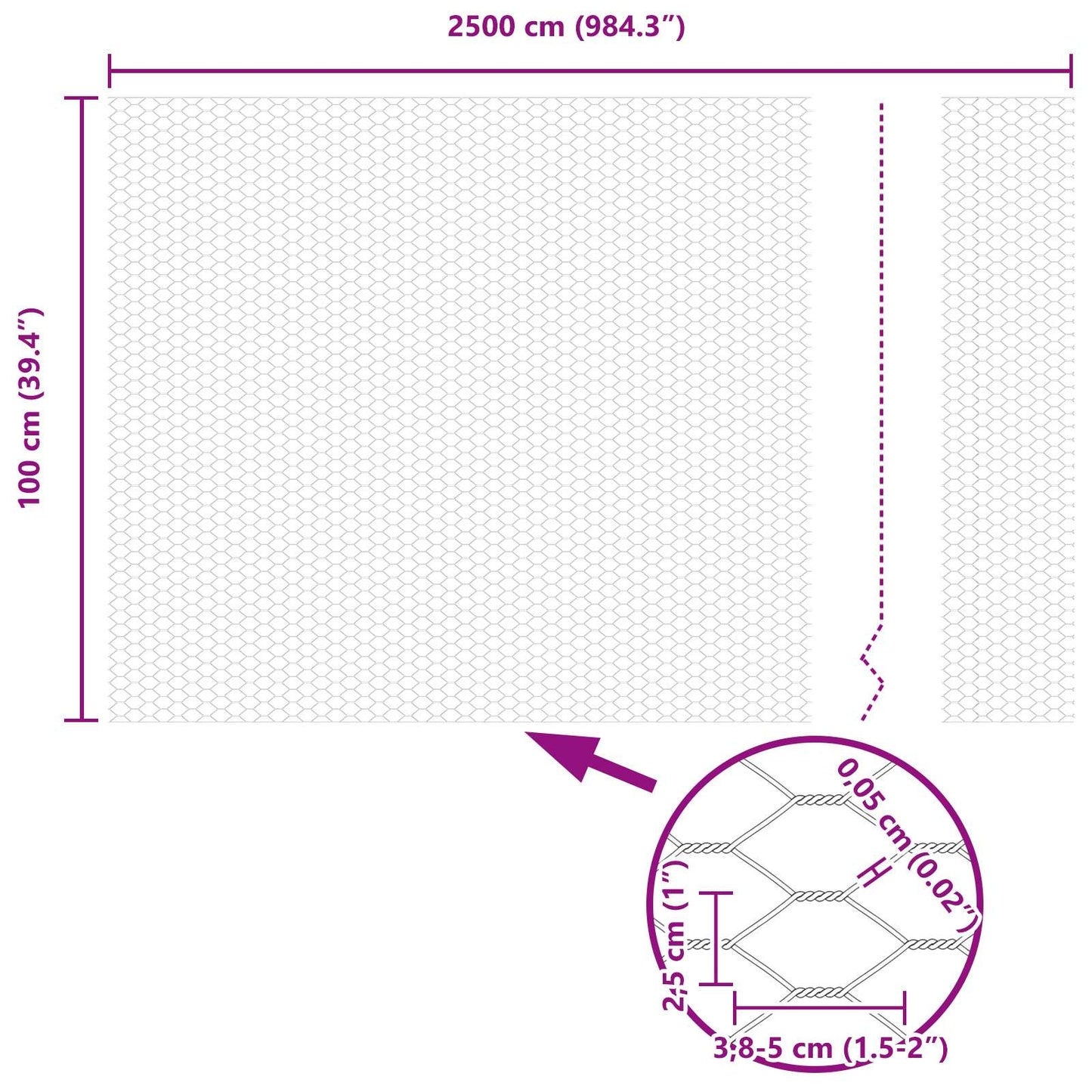 Zaun und Pfosten Silber 1 x 25 m Stahl
