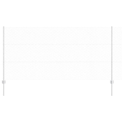 Zaun mit Pfosten Silber 1.2 x 25 m Stahl
