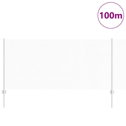 Zaun mit Pfosten Silber 1 x 100 m Stahl