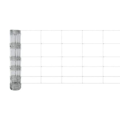 Zaun mit Pfosten Silber 0.8 x 25 m Stahl
