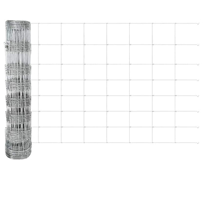 Zaun mit Pfosten Silber 0.8 x 25 m Stahl