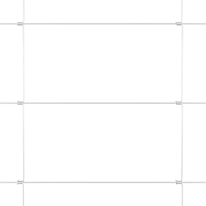 Zaun mit Pfosten Silber 1.5 x 50 m Stahl