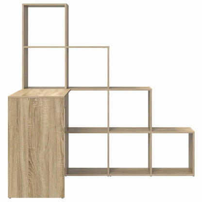 Eckschreibtisch mit Regal Sonoma-Eiche 101,5 x 149,5 x 149,5 cm