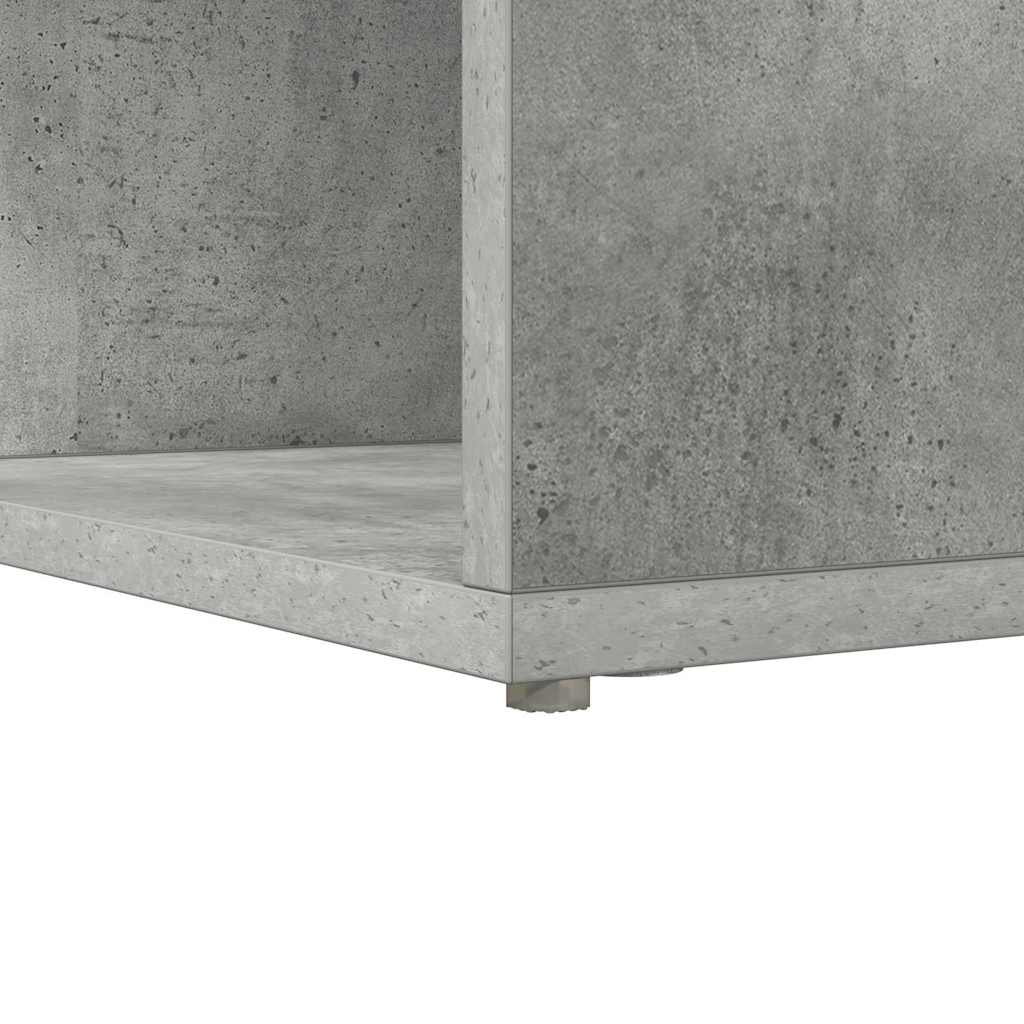 Eckschreibtisch mit Regal Betongrau 101,5 x 149,5 x 149,5 cm