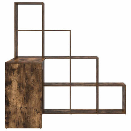Eckschreibtisch mit Regal Räuchereiche 101,5 x 149,5 x 149,5 cm