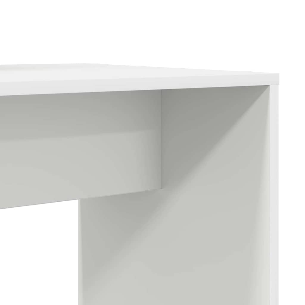 Schreibtisch mit Regal Weiß 138.5 x 55 x 143 cm Holzwerkstoff