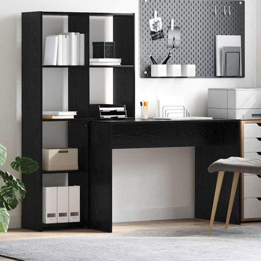 Schreibtisch Schwarze Eiche 138.5 x 55 x 143 cm Holzwerkstoff