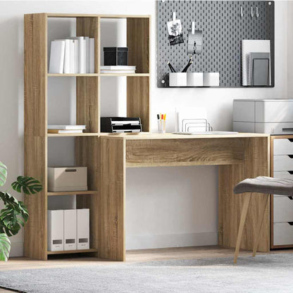 Schreibtisch Sonoma Eiche 138.5 x 55 x 143 cm Holzwerkstoff