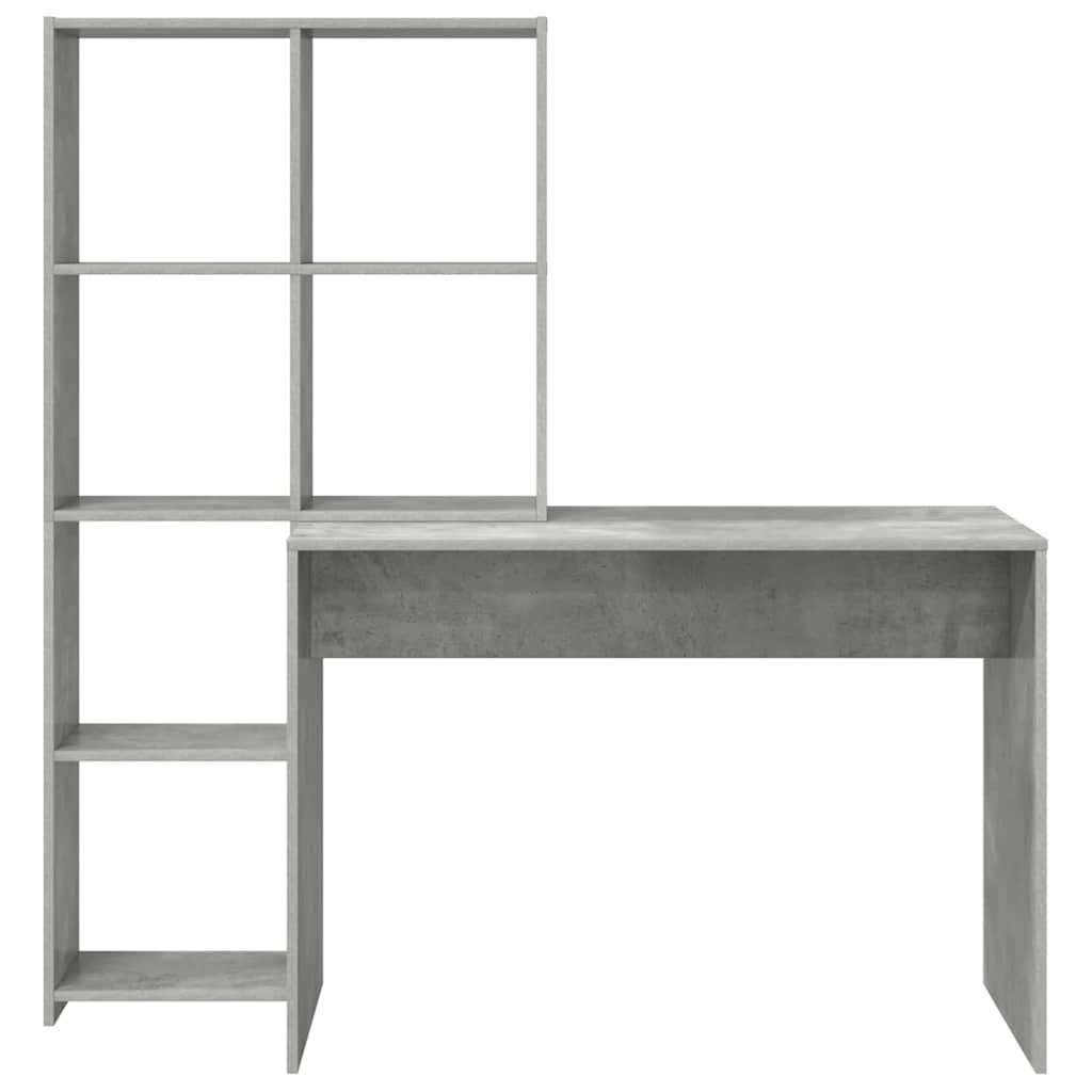 Schreibtisch Betongrau 138.5 x 55 x 143 cm Holzwerkstoff