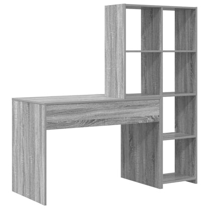 Schreibtisch Grau Sonoma 138.5 x 55 x 143 cm Holzwerkstoff