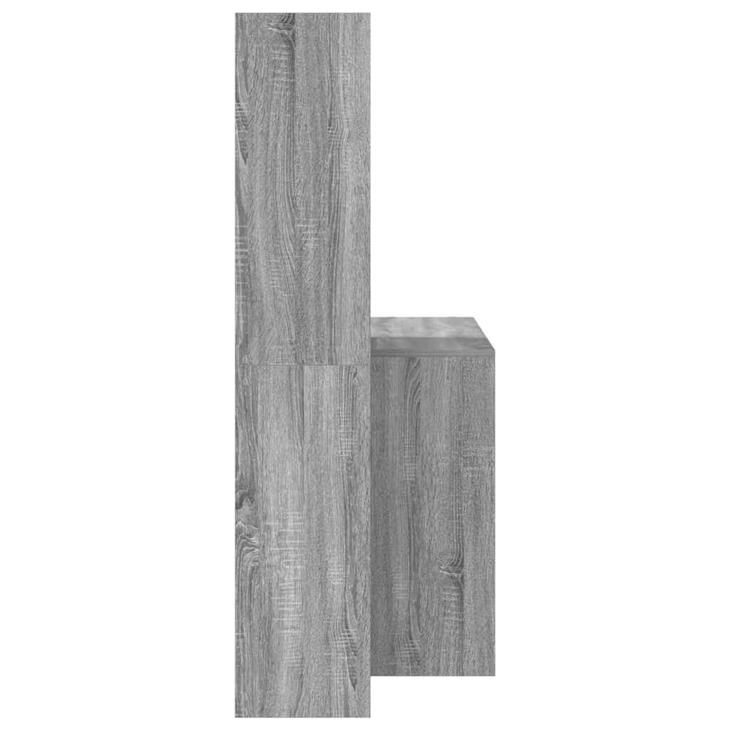 Schreibtisch Grau Sonoma 138.5 x 55 x 143 cm Holzwerkstoff