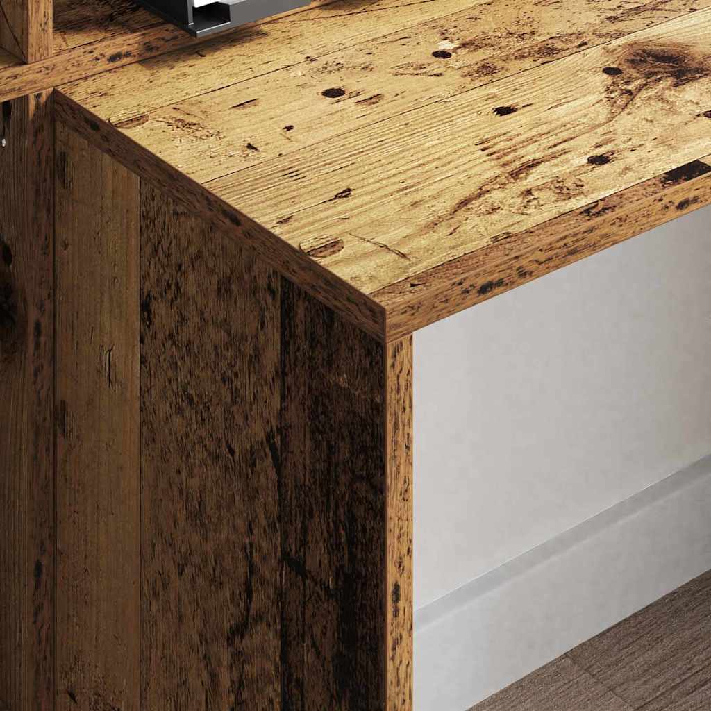Schreibtisch Altholz 138.5 x 55 x 143 cm Holzwerkstoff