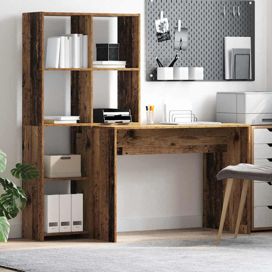 Schreibtisch Altholz 138.5 x 55 x 143 cm Holzwerkstoff
