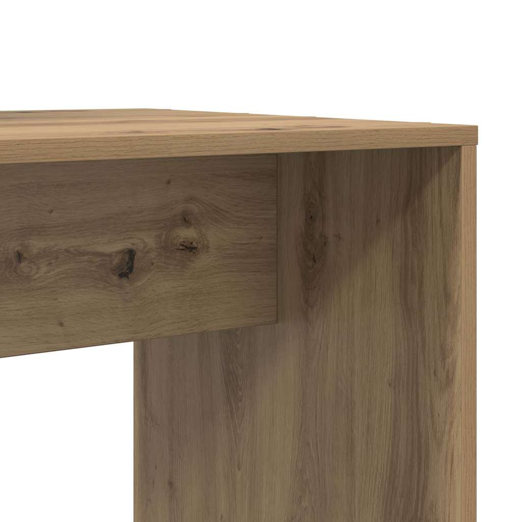 Schreibtisch mit Regal Eiche handwerklich 138.5 x 55 x 143 cm