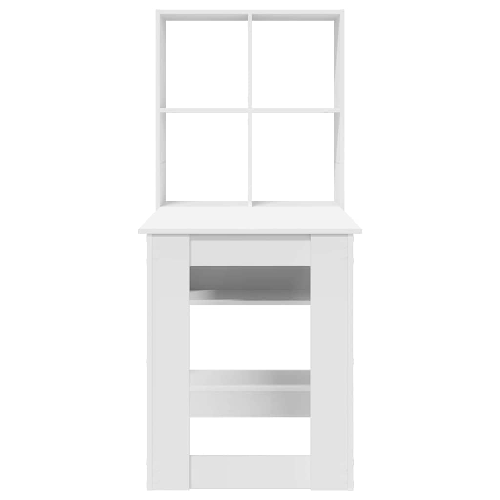 Schreibtisch mit Regal Weiß 122 x 67 x 145 cm Holzwerkstoff