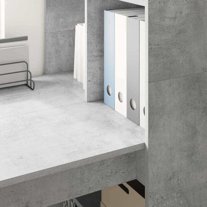 Schreibtisch Beton Grau 122 x 67 x 145 cm Holzwerkstoff